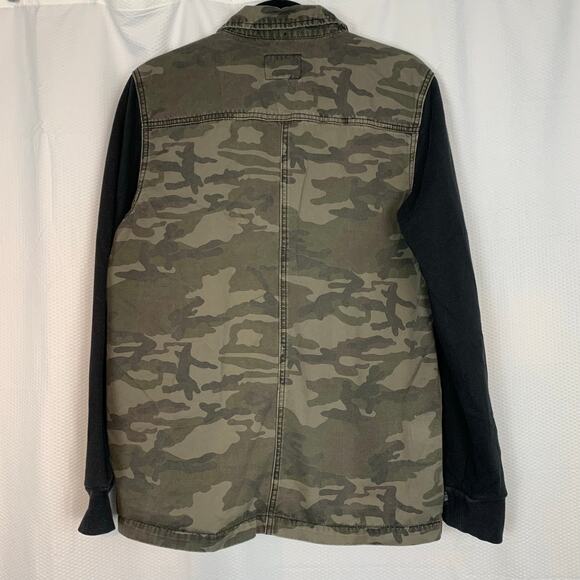 XXX Rude denim camo with fleece sleeves jacket size small - Picture 6 of 6